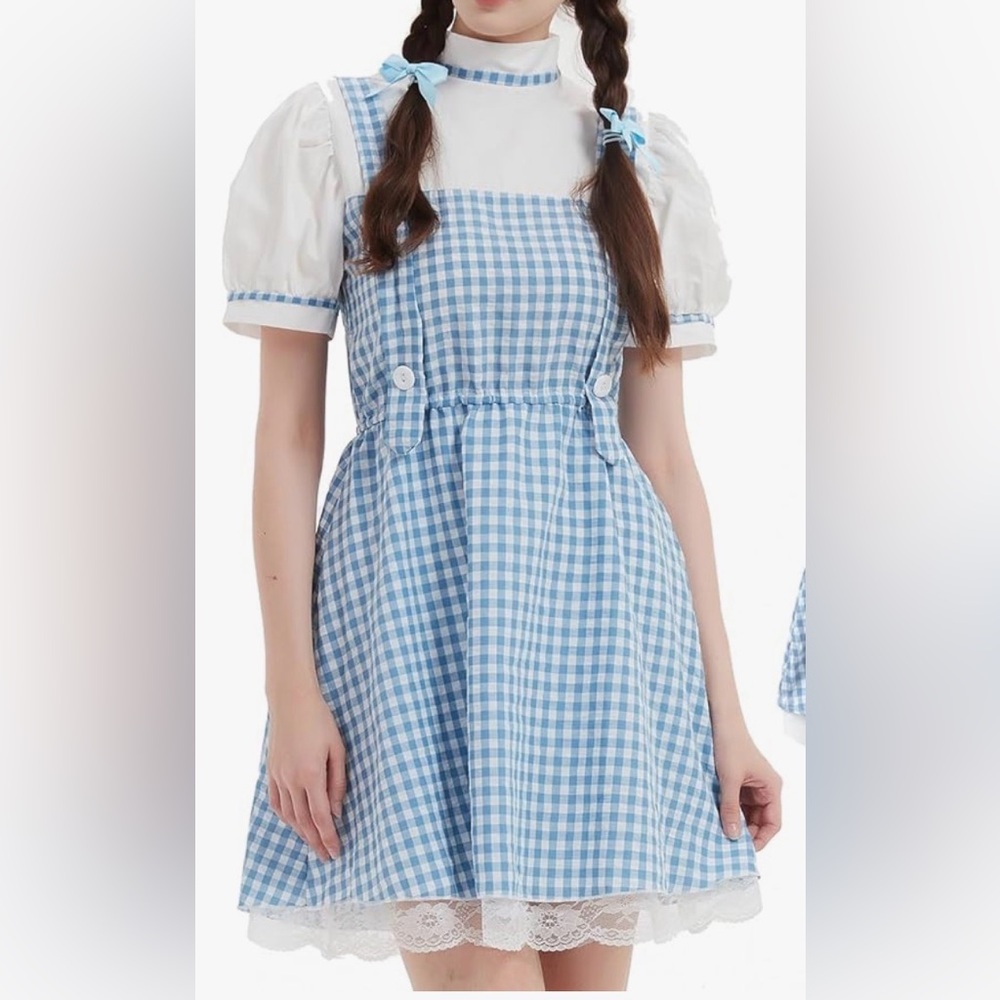 Blue Gingham Kids Dress